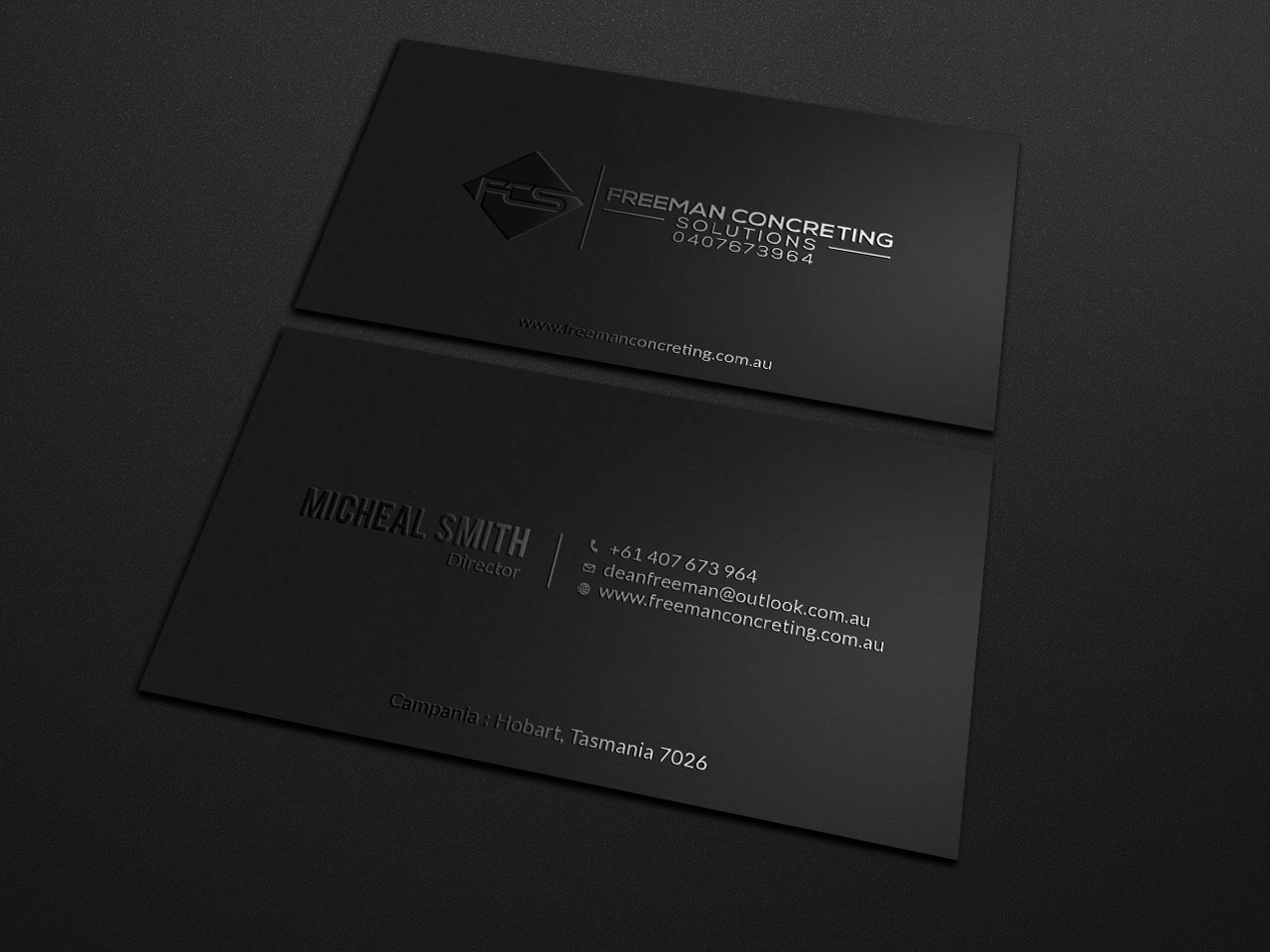 Design de Carte de Visite par Tripti Ranjan Gain pour Freeman concreting solutions | Design #19434389