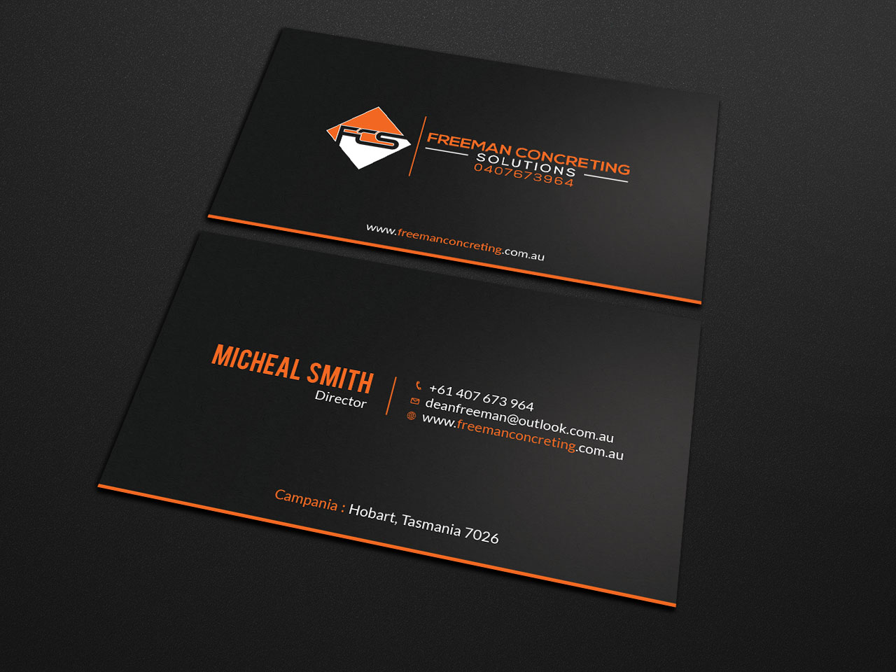 Business Card Design by Tripti Ranjan Gain for Freeman concreting solutions | Design #19434390