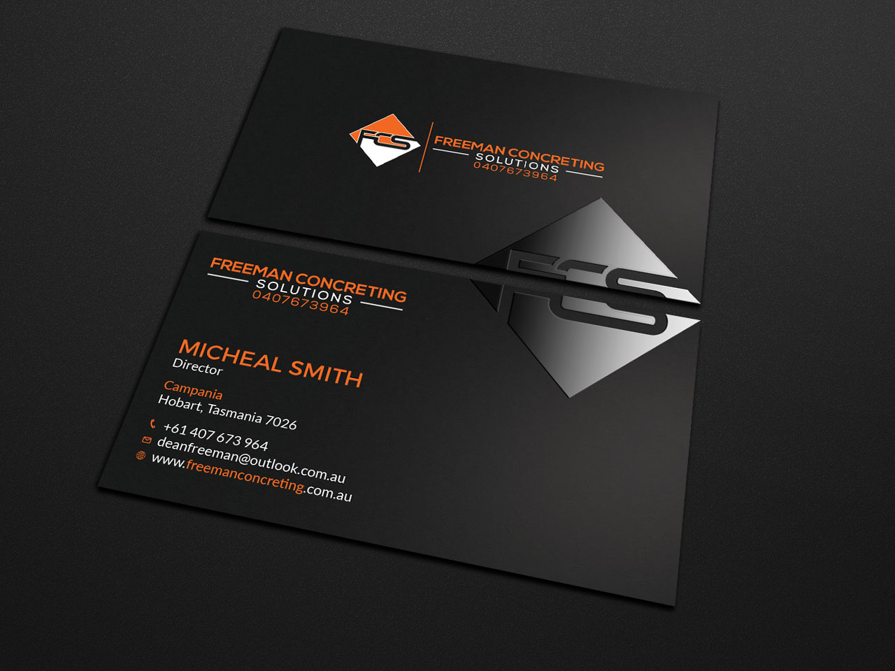 Business Card Design by Tripti Ranjan Gain for Freeman concreting solutions | Design #19434398