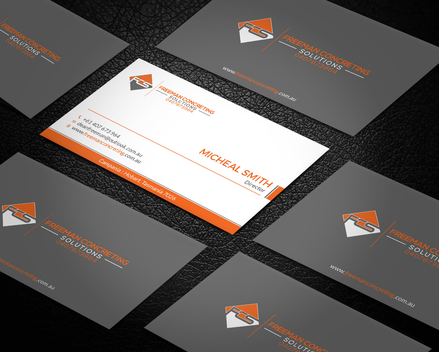 Business Card Design by Tripti Ranjan Gain for Freeman concreting solutions | Design #19434425