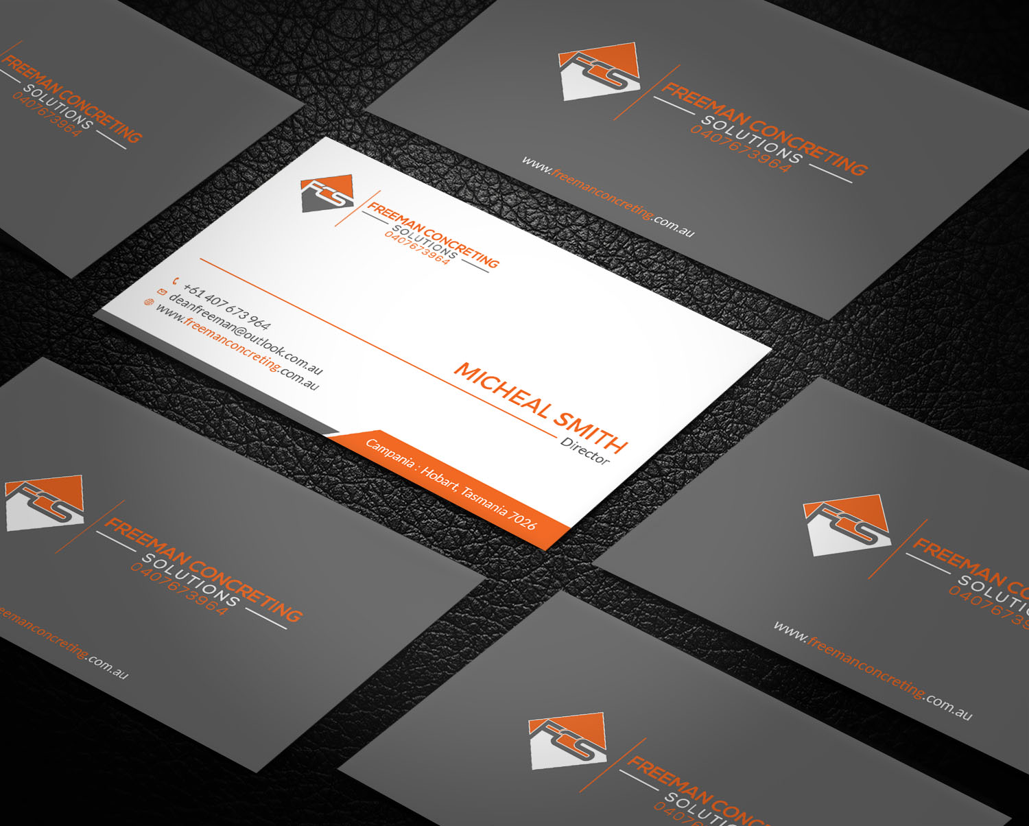 Business Card Design by Tripti Ranjan Gain for Freeman concreting solutions | Design #19434429