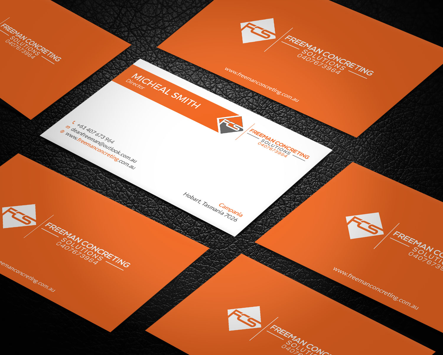 Business Card Design by Tripti Ranjan Gain for Freeman concreting solutions | Design #19434433