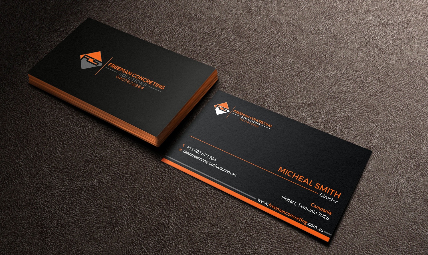 Business Card Design by Tripti Ranjan Gain for Freeman concreting solutions | Design #19434451