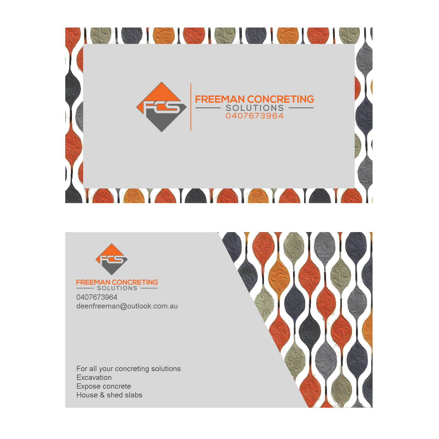 Diseño de Tarjeta de Presentación por DOORBEEN para Freeman concreting solutions | Diseño #19435983