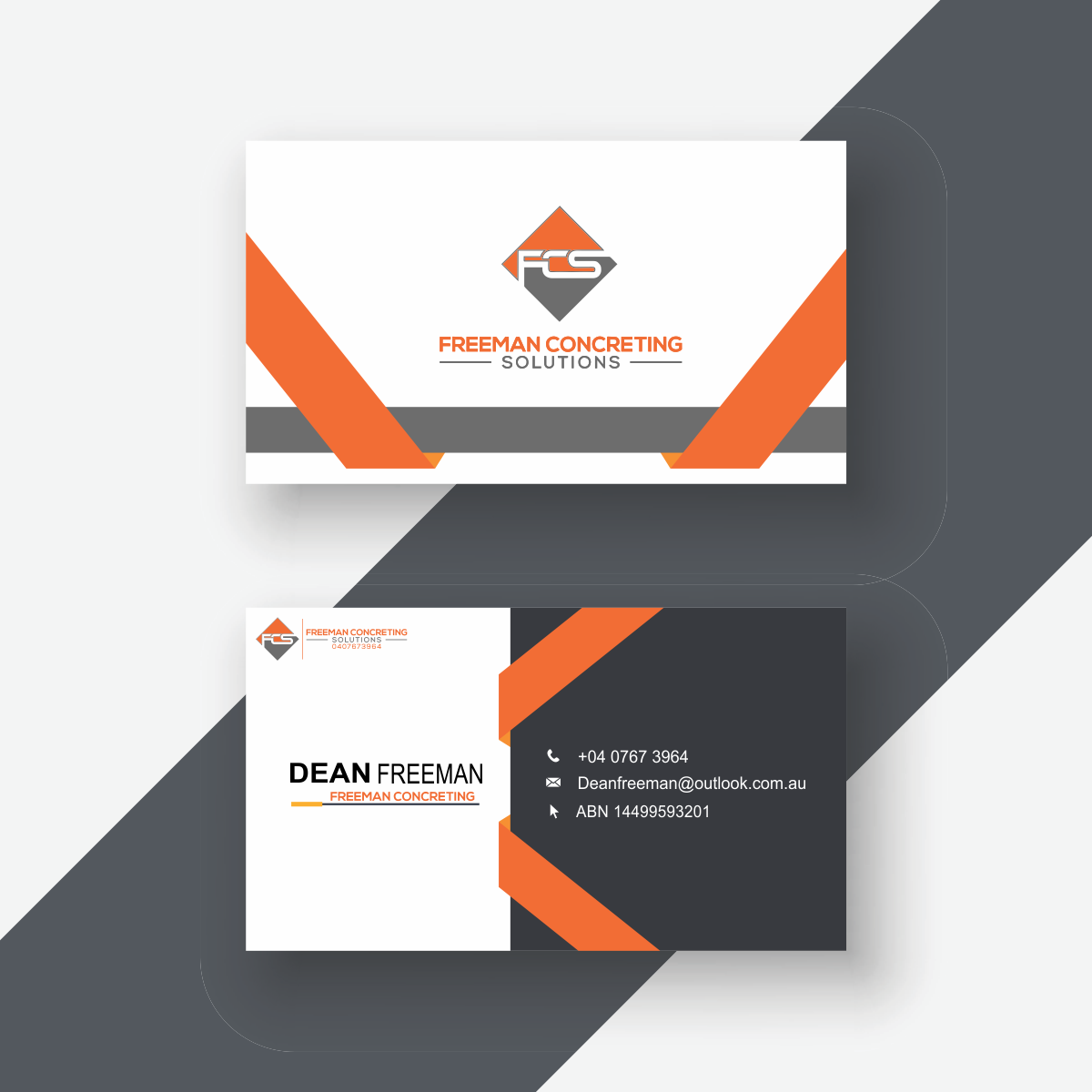 Business Card Design by Andika gayo 15 for Freeman concreting solutions | Design #19469515