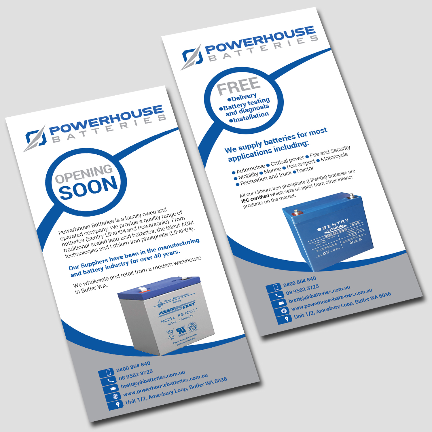 Flyer-Design von PAS-CREATIVE für Powerhouse Batteries Pty Ltd | Design #19542210