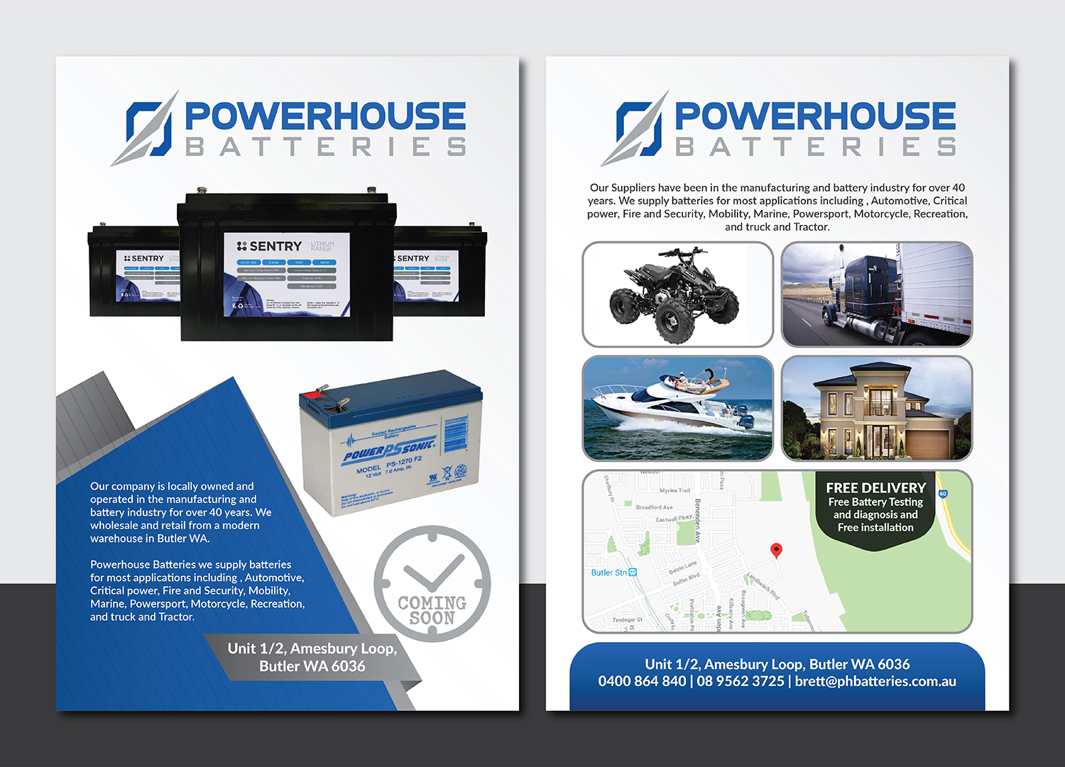 Flyer Design by Deziners Zone for Powerhouse Batteries Pty Ltd | Design #19543496