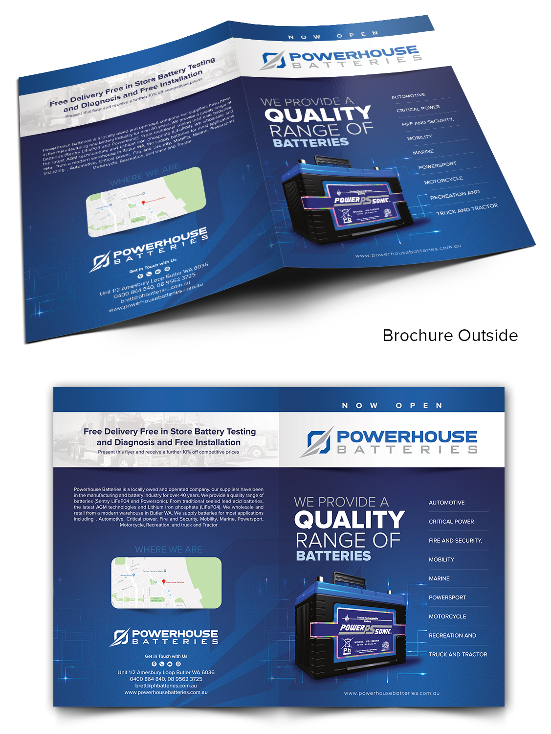 Design de Flyer par SAI DESIGNS pour Powerhouse Batteries Pty Ltd | Design #19586360