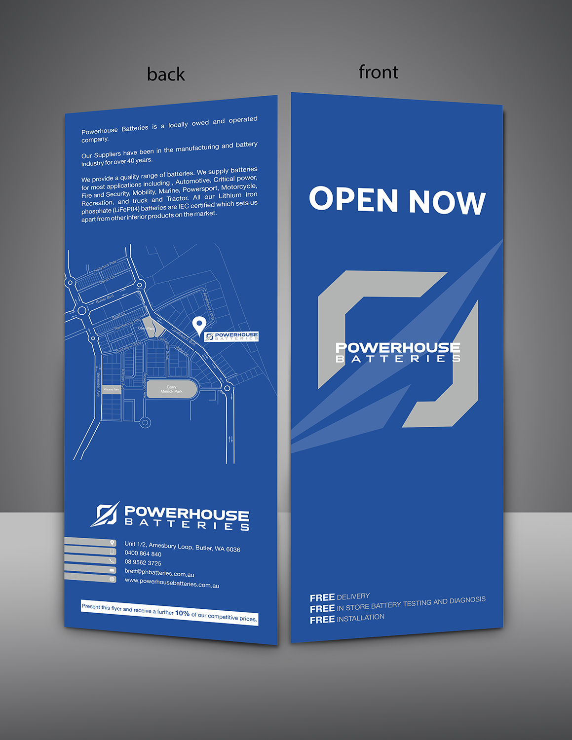 Flyer Design by Fine Graphics House for Powerhouse Batteries Pty Ltd | Design #19596343