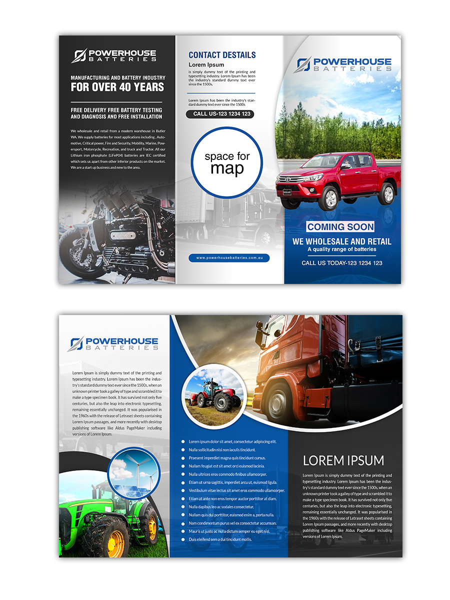 Flyer Design by n214008 for Powerhouse Batteries Pty Ltd | Design #19519130