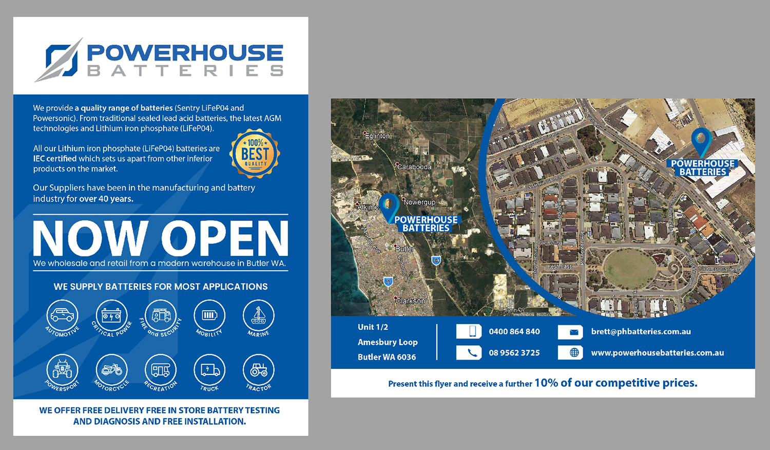 Flyer Design by sp3l4 for Powerhouse Batteries Pty Ltd | Design #19577503