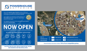 Flyer Design by sp3l4 for Powerhouse Batteries Pty Ltd | Design #19577503
