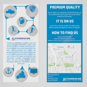 Flyer Design by MiznaU for Powerhouse Batteries Pty Ltd | Design #19571140