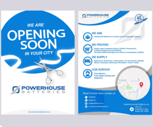 Flyer Design by JanuXart for Powerhouse Batteries Pty Ltd | Design: #19518921