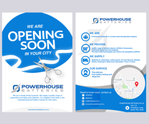 Flyer Design by JanuXart for Powerhouse Batteries Pty Ltd | Design: #19520232
