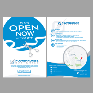 Flyer Design by JanuXart for Powerhouse Batteries Pty Ltd | Design: #19722659