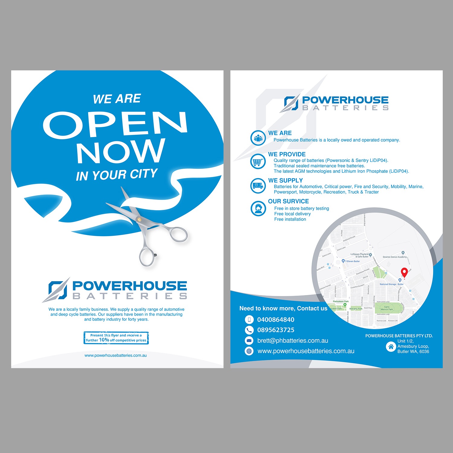 Design de Flyer par JanuXart pour Powerhouse Batteries Pty Ltd | Design #19724843