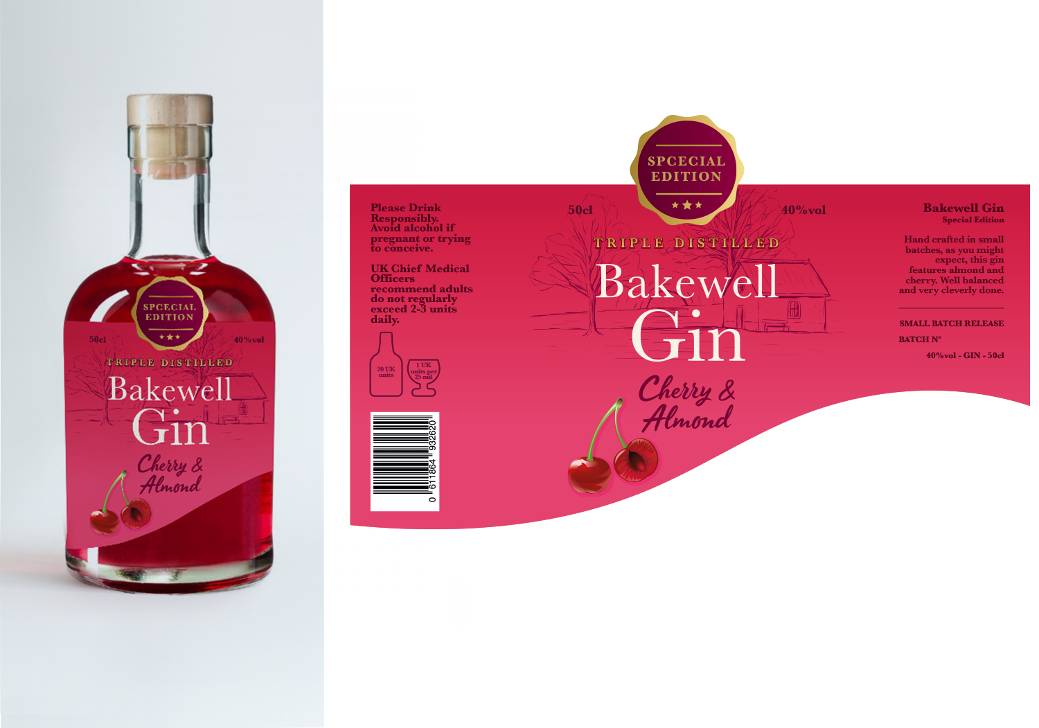 Diseño de Empaque por sandravelasco para The Handmade Gin Company | Diseño #19518675