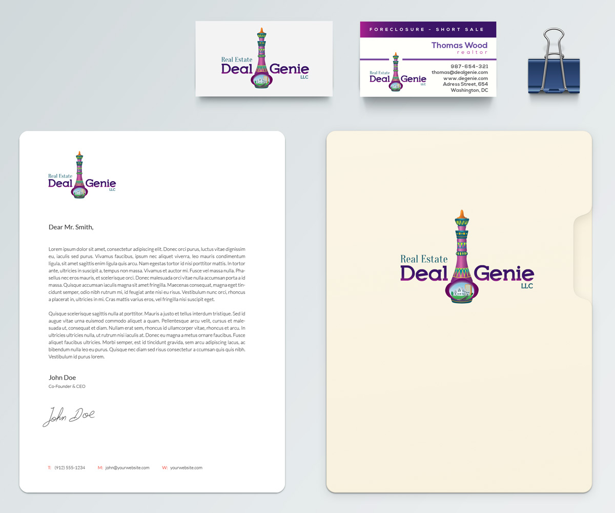Logo Design by PATRICK for The Real Estate Deal Genie, LLC | Design: #2902143