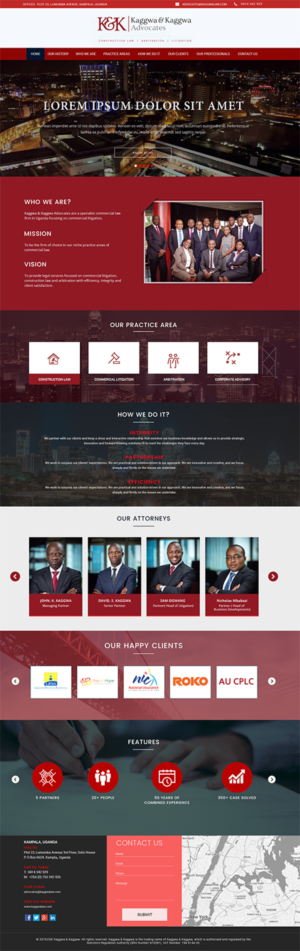 Kaggwa & Kaggwa Advocates website | Web Design par Expert Designer