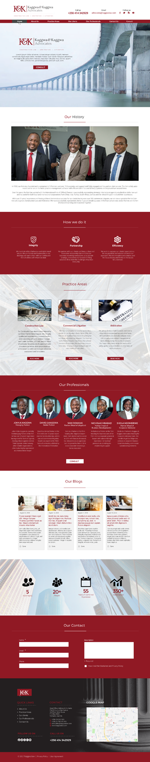 Kaggwa & Kaggwa Advocates website | Web Design par chandrayaan.creative