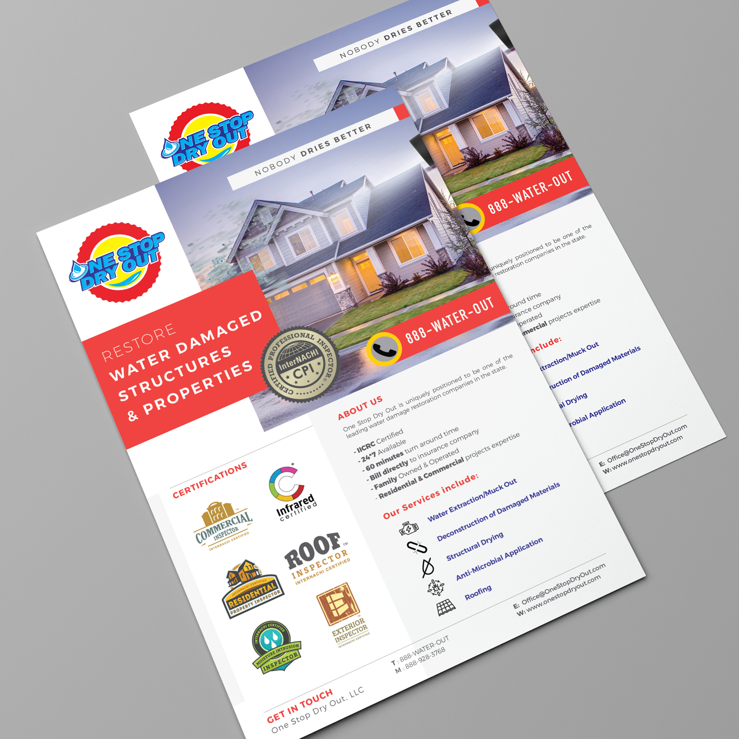 Design de Flyer par workshekhar755 pour One Stop Dry Out, LLC | Design #19451435