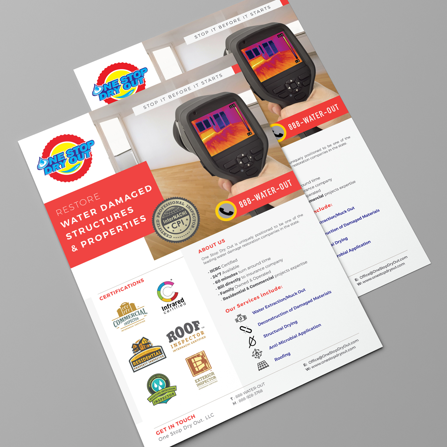 Design de Flyer par workshekhar755 pour One Stop Dry Out, LLC | Design #19451436