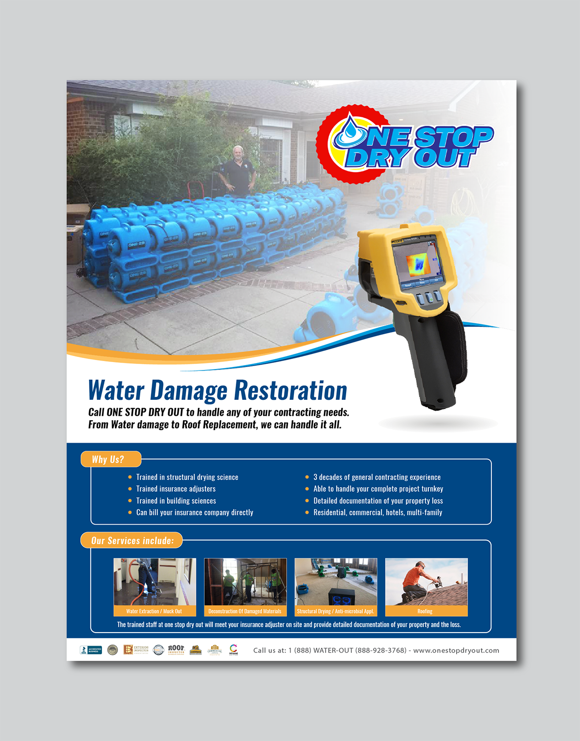 Design de Flyer par Alexandar pour One Stop Dry Out, LLC | Design #19429708