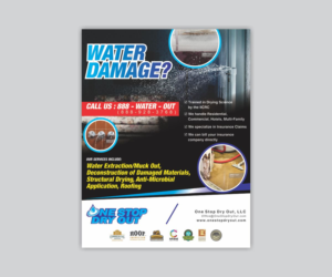 Water Damage? Call Us!! | Flyer Design by Cut and Glue