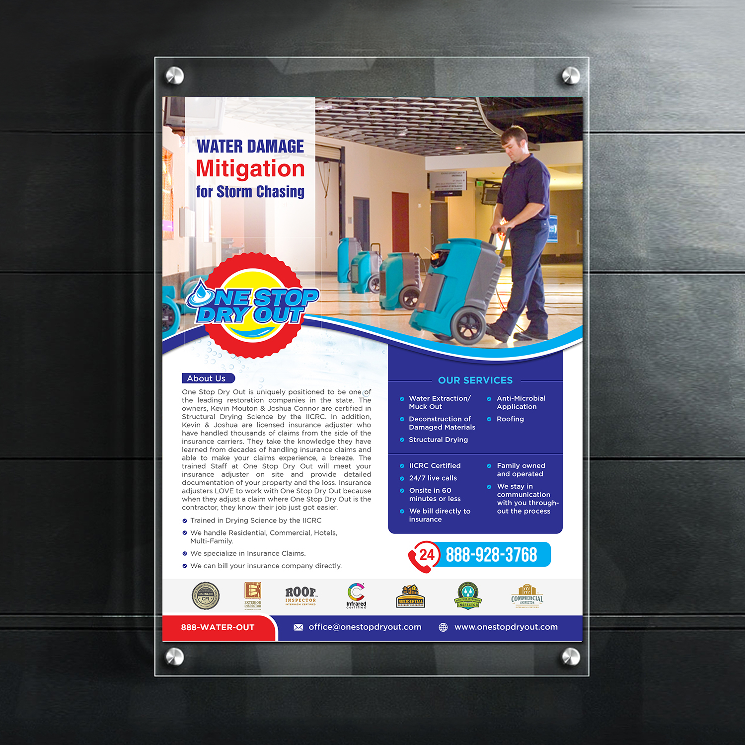 Flyer Design by debdesign for One Stop Dry Out, LLC | Design #19411023