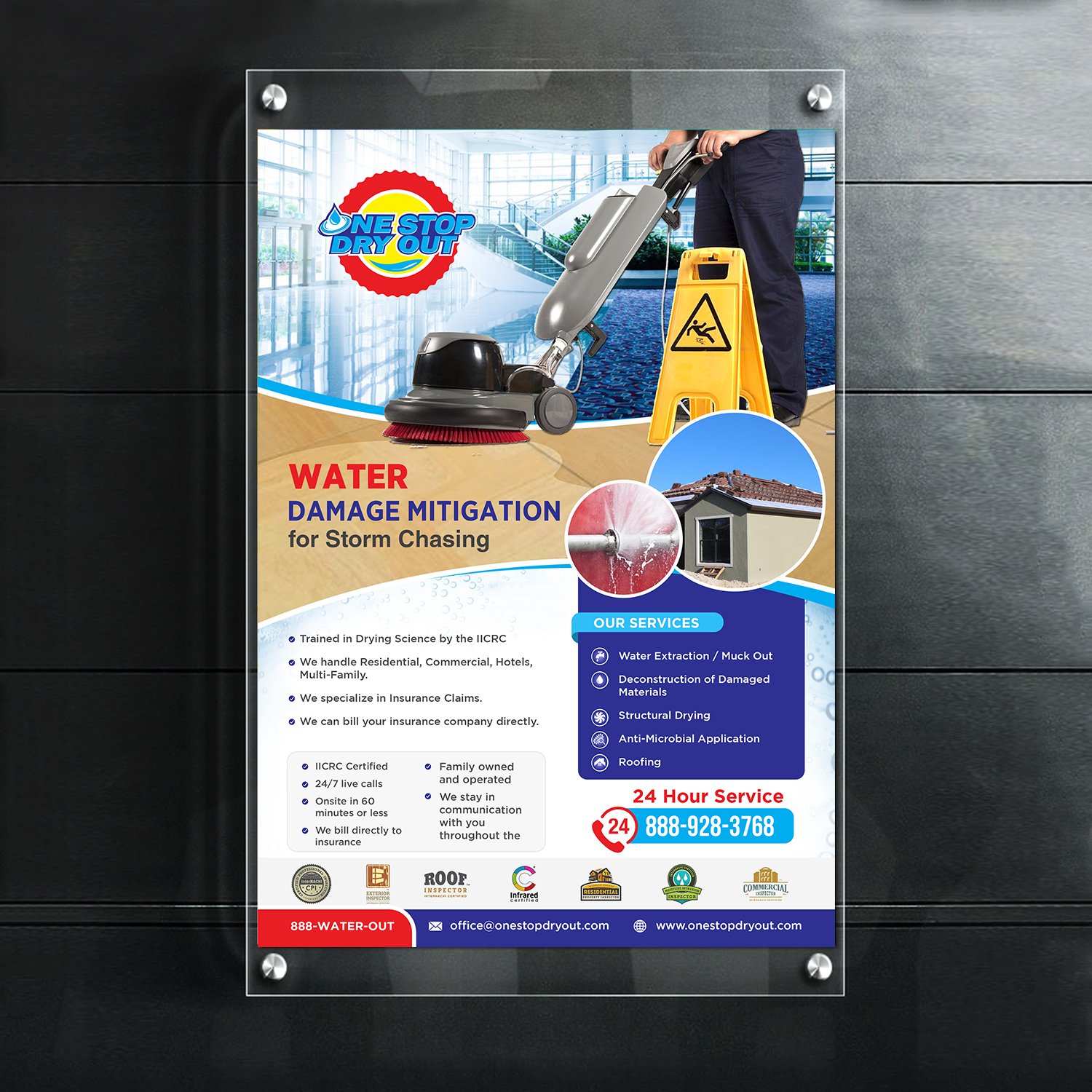 Flyer Design by debdesign for One Stop Dry Out, LLC | Design #19415477