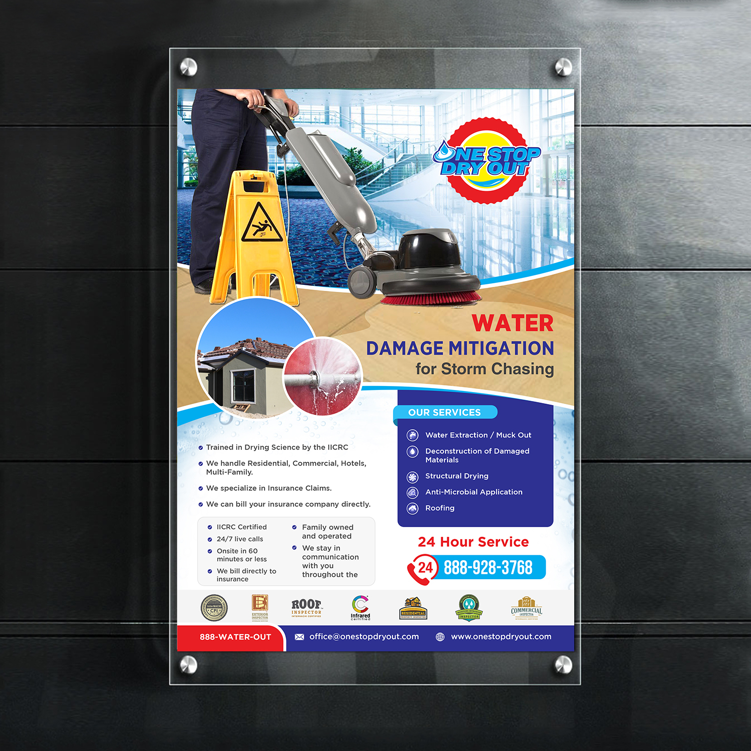 Flyer Design by debdesign for One Stop Dry Out, LLC | Design #19415478