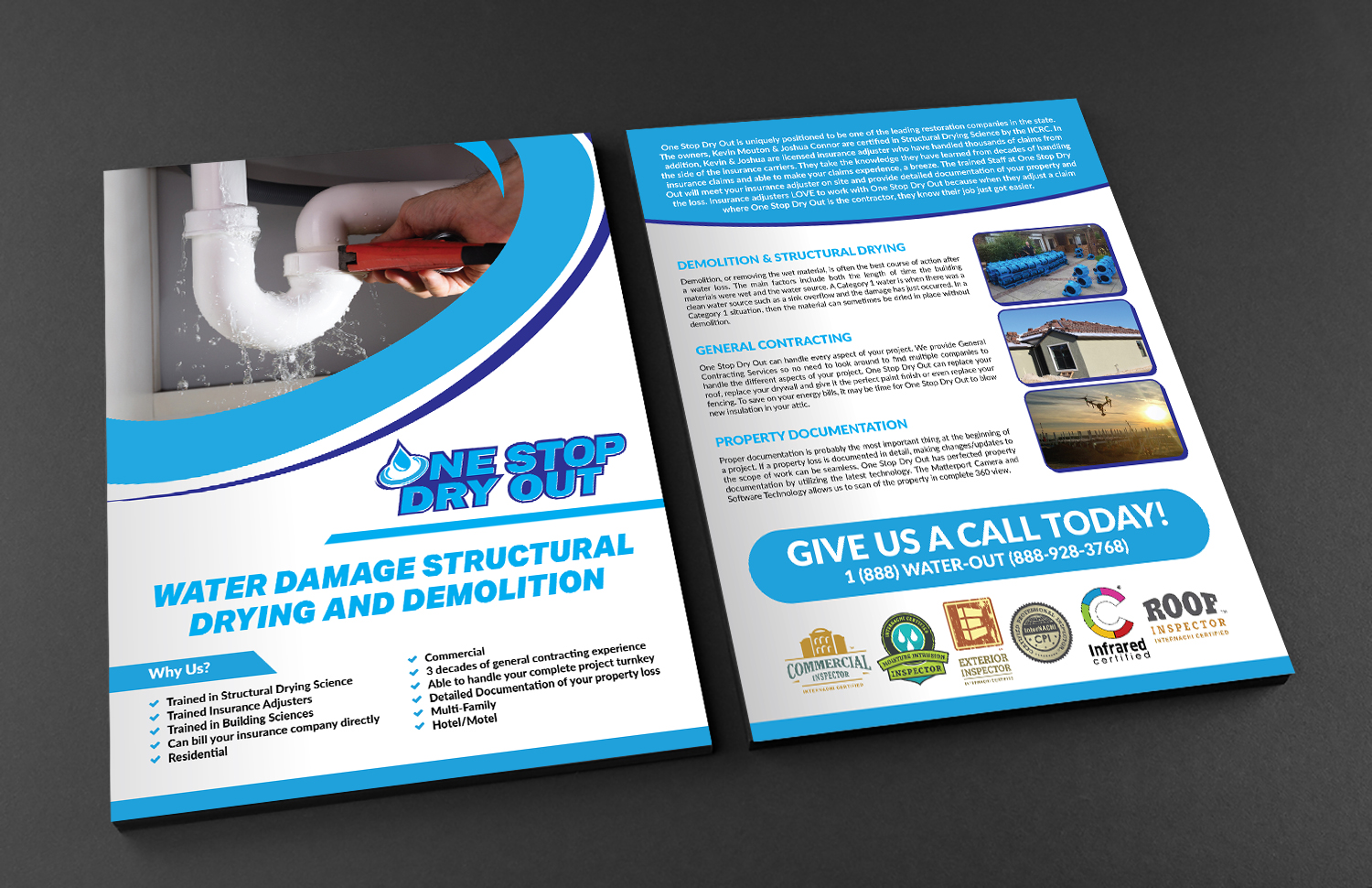 Flyer Design by Deziners Zone for One Stop Dry Out, LLC | Design #19410832