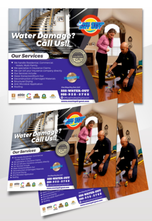 Flyer Design by angelcolmenares3 for One Stop Dry Out, LLC | Design: #19461449