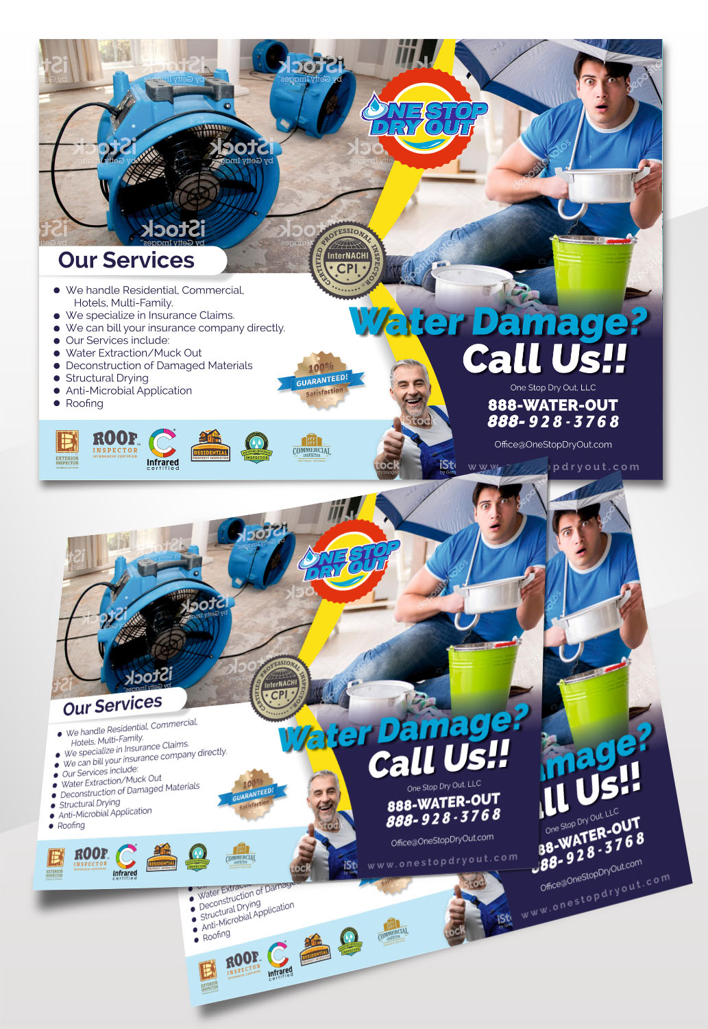 Flyer Design by angelcolmenares3 for One Stop Dry Out, LLC | Design #19461452