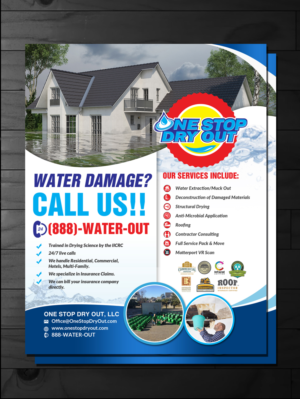 Flyer Design by innovative earth for One Stop Dry Out, LLC | Design: #19853681