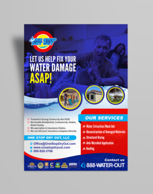 Flyer Design by SAI DESIGNS for One Stop Dry Out, LLC | Design: #19417287
