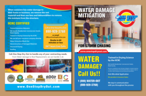 Flyer Design by meet007 for One Stop Dry Out, LLC | Design: #19419047