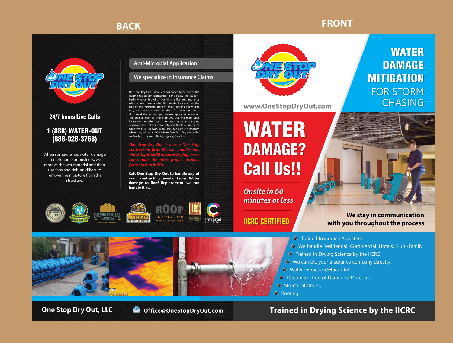 Flyer Design by meet007 for One Stop Dry Out, LLC | Design #19421582
