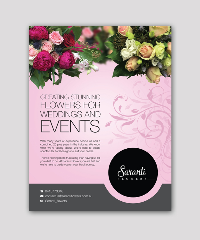 Flyer Design by decorusads for Saranti Flowers | Design #19469898