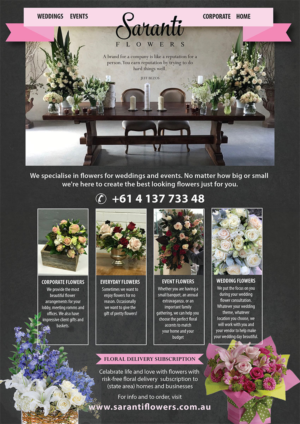 Flyer Design by Venus L. Penaflor for Saranti Flowers | Design #19424616
