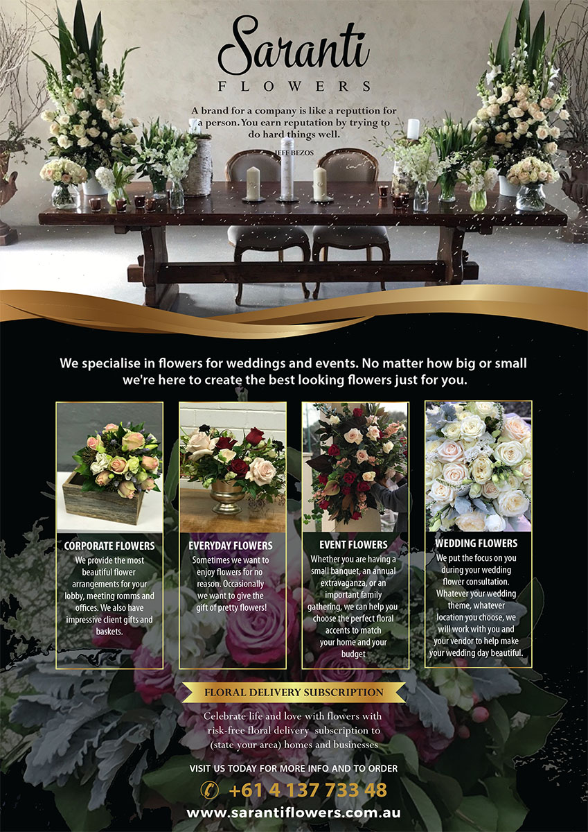 Flyer Design by Venus L. Penaflor for Saranti Flowers | Design #19430931