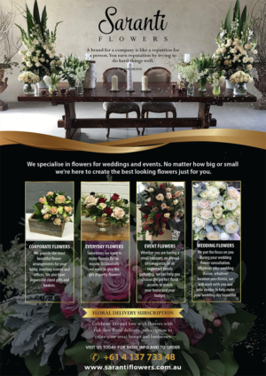 Flyer Design by Venus L. Penaflor for Saranti Flowers | Design: #19430931