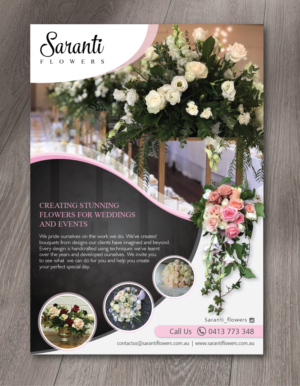 Diseño de Flyer por alex989 para Saranti Flowers | Diseño: #19417090
