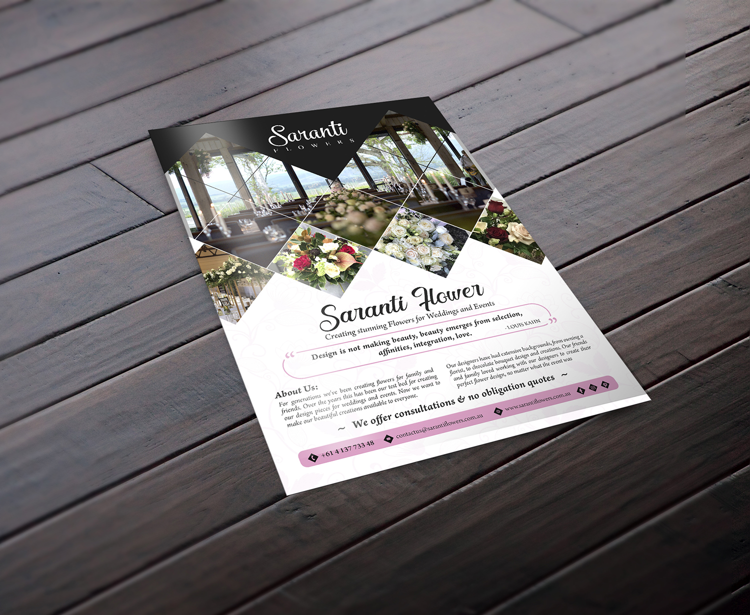 Flyer Design by debdesign for Saranti Flowers | Design #19416749