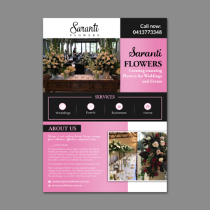 Saranti Flowers  Florist Flyer | Flyer Design by aspiremedia