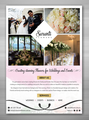 Flyer Design by TSU Creations for Saranti Flowers | Design: #19411557