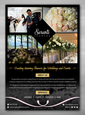 Diseño de Flyer por TSU Creations para Saranti Flowers | Diseño: #19416929