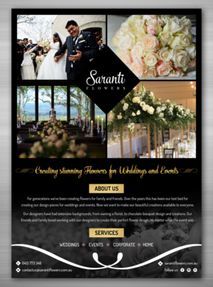 Diseño de Flyer por TSU Creations para Saranti Flowers | Diseño: #19417172