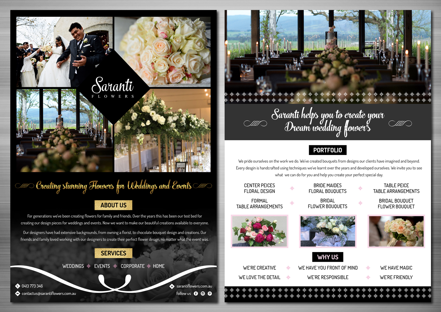 Flyer Design by TSU Creations for Saranti Flowers | Design #19424644